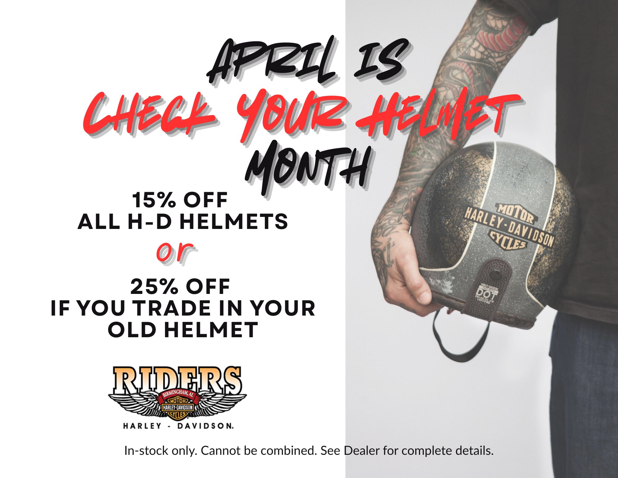 riders harley davidson april motorclothes promo